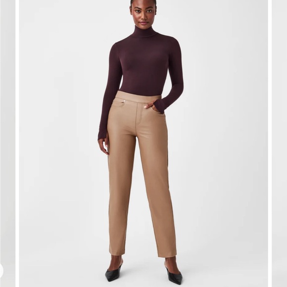 Spanx leather like straight leg pants - Picture 1 of 6